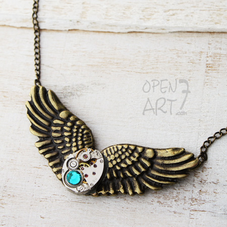 Steampunk kолие с кристал Swarovski 174 Steampunk kолие с кристал Swarovski 174